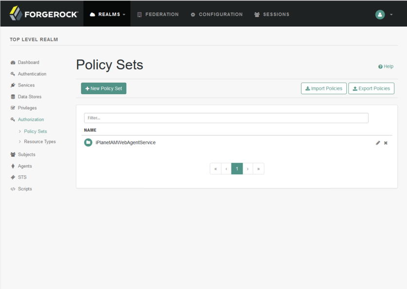 OpenAM Authorization Policy Sets